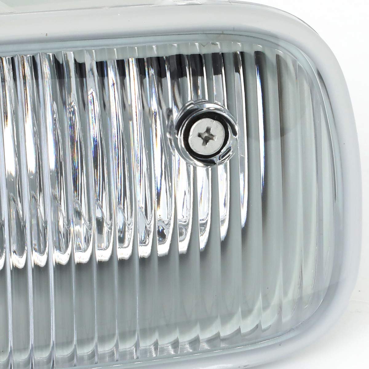 Fog Light Assembly For 2002 2003 Jeep Grand Cherokee Passenger Right Side Clear Lens With Halogen Bulb 9140 Chrome Housing