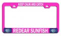 Keep Calm And Catch Redear Sunfish Fishing Pink Metal License Plate Frame Tag Holder H27 