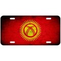 Aluminum License Plate Flag Of Kyrgyzstan Kyrgyz Rustic 