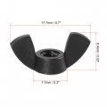 Uxcell M4 Wing Nuts Nylon Butterfly Nut Hand Twist Tighten Fasteners Black 50pcs
