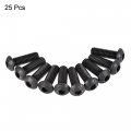 Uxcell M8x25mm Hex Socket Button Head Cap Bolts Screws Carbon Steel 25pcs