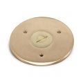 Lew Electric Tcp-1 Floor Box Flanged Cover W 2 -1 Combo Plug For Comm Data Or Single Receptacle Brass 