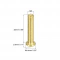 Uxcell Brass Machine Screws M5x25mm Phillips Pan Head Fastener Bolts For Furniture Office Equipment Electronics 20pcs