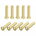 Uxcell Brass Machine Screws M5x25mm Phillips Pan Head Fastener Bolts For Furniture Office Equipment Electronics 20pcs