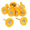 Preamer 20 Pcs Yellow Muslin Polishing Buffing Wheel Mini Brush Kit For Watch And Jewelry 1 8 Shank Most Rotary Tool 