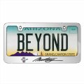Ipick Image Made For Ford Mustang Script 3d Embossed Letters On Mirror Chrome Metal License Plate Frame