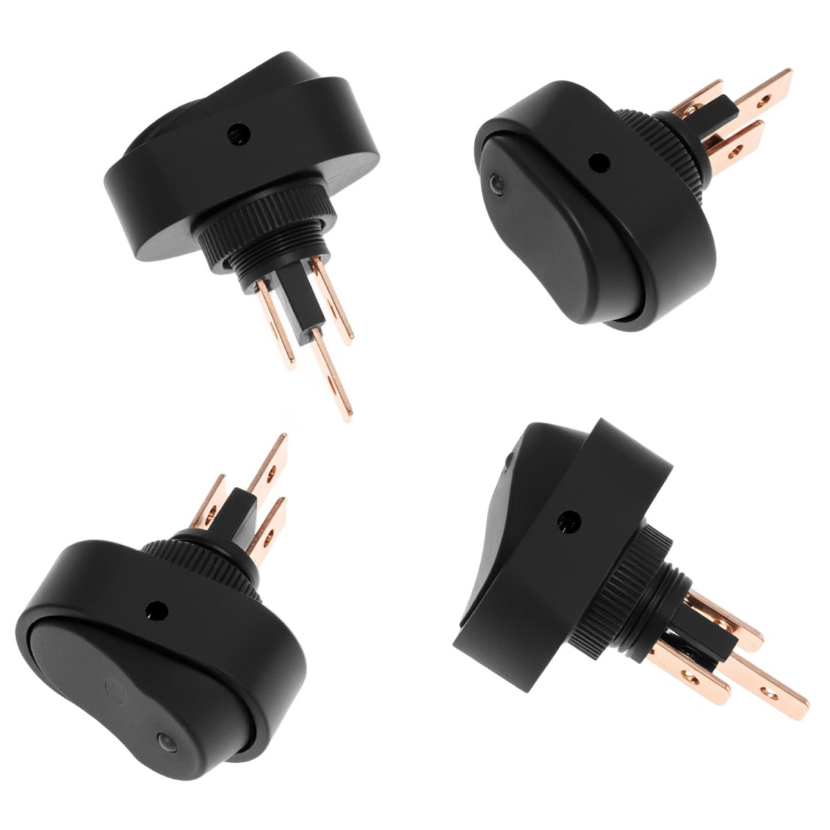Toggle Switch 12v 30a Oval Rocker With Red And Blue Led Light Pack Of 4 3 Pin On Off Switches