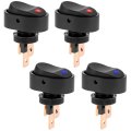 Toggle Switch 12v 30a Oval Rocker With Red And Blue Led Light Pack Of 4 3 Pin On Off Switches
