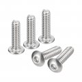 Uxcell 6-32x1 2 Button Head Socket Cap Screws 50pcs 304 Stainless Steel Fasteners Hex Bolts Full Thread Drive
