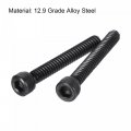 Uxcell 6-32x1 Hex Socket Head Cap Screw Bolts 12 9 Grade Alloy Steel 25pcs