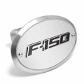 Ipick Image Made For Ford F-150 2009-2014 3d Logo On Brushed Oval Billet Aluminum 2 Inch Tow Hitch Cover