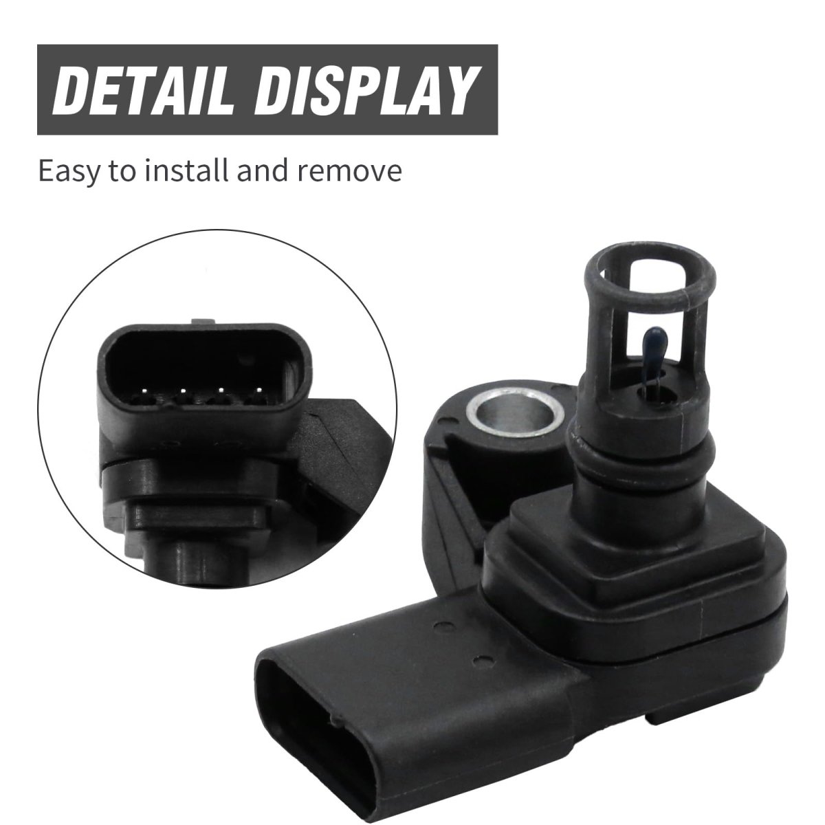 Zreneyfex 55569992 Air Intake Temperature Sensor Robust Pressure And Replacement For Cadillac Chevrolet 2014-2017
