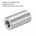 Uxcell 5pcs M8 Round Connector Nuts 304 Stainless Steel Coupling 30mm 1 18 Length Sleeve Rod Bar Stud Nut For Bracket