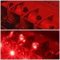 3d Led Stripe Tail Brake Lights Chrome Housing Red Lens Compatible With Ford F150 97-03 F250-f550 Super Duty 99-07