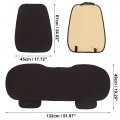 X Autohaux Universal Car Seat Covers Protector Set Rear Pad Mat Bench Cover Breathable Flax Fiber Black With Red Line