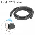 Uxcell Edge Trim Black U Shape Protector Rubber With Steel Clips Fits 5 32 -15 64 3 28ft 1meter Length Door Guards
