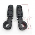 Hk Moto- Wing Skull Zombie Shape Front 1 4 Highway Stiletto 4475 Foot Pegs P-clamps For Goldwing Gl Black Body Rubber