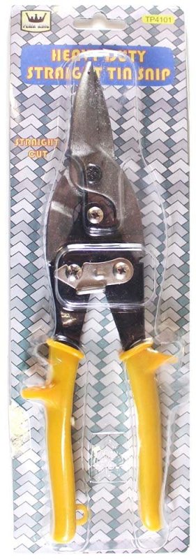 10 In Heavy Duty Aviation Straight Cut Tin Snip Chrome Vanadium Steel Cuts 18 To 22 Gauge Soft Sheet Metals Safety Lock And