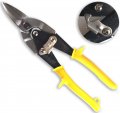 Plier King 10 Heavy Duty Aviation Straight Cut Tin Snip Chrome Vanadium Steel Construction Cuts 18-22 Gauge Soft Sheet Metals 