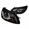 Tlaps 7422444196140 For 2013-2015 Chevy Malibu 2016 Limited Black Housing Projector Headlights With White Led 