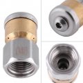 Yosoo 1 4 Bsp Female Stainless Steel Pressure Washer Drain Sewer Nozzle Cleaning Pipe Washing Rotary