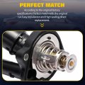 Ocpty Thermostat Housing Assembly Engine Coolant For Ford Ecosport 2004-2008 2010 For Escape 2005-2015 Focus 2004-2015 Fusion