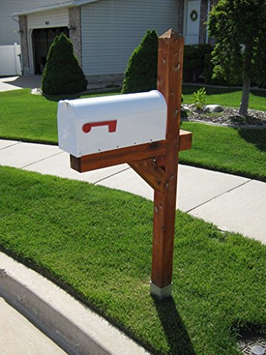 4x4 Mailbox Post Protector Guard Sanded Finish Wood Trimmer Shield