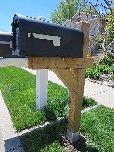 4x4 Mailbox Post Protector Guard Sanded Finish Wood Trimmer Shield