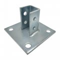 2 Pack 4 Hole Post Base Channel 6 Square For All 1-5 8 Strut Side Orientation Heavy Duty Electro-galvanized