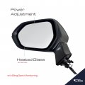 Spieg To1320394 Driver Side Mirror Replacement For Toyota Corolla 2020-2021 Power Heated Turn Signal Black Ptm Cover 6pin Lh