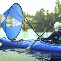 Evtscan Kayak Sails 42 Inch Foldable Downwind Windsurfing Kit Upwind Wind Paddle Sail For Boat Sailboat Canoe