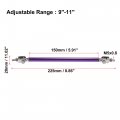 2pcs 9 -11 Car Adjustable Front Bumper Lip Splitter Strut Tie Rod Bar Universal Purple