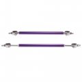 2pcs 9 -11 Car Adjustable Front Bumper Lip Splitter Strut Tie Rod Bar Universal Purple