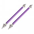 2pcs 9 -11 Car Adjustable Front Bumper Lip Splitter Strut Tie Rod Bar Universal Purple 