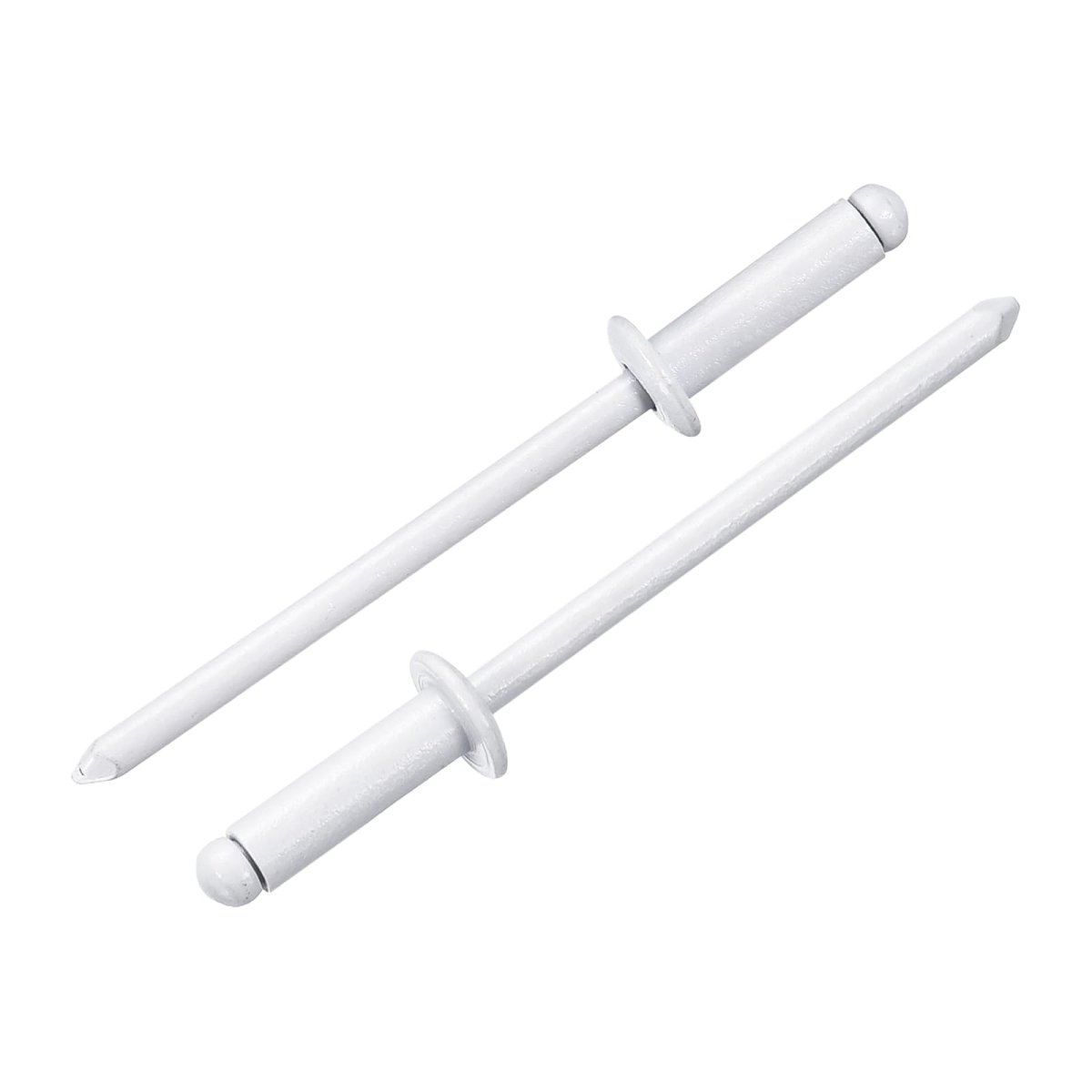 100pcs 1 8 X3 Aluminum Blind Rivets Grip And Steel Mandrel Dome Head Long Split For Metal Furniture Automotive White
