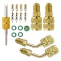 R410a Apter For Mini Split System A Charging Vacuum Port 5 16 Female To 1 4 Male Flare A Includes Valve Core Remover 5v1 Cores 