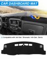 Cartist Dash Cover Custom Fit For Chevy Chevrolet Silverado Gmc Sierra 1500 2014-2018 Silverado 2500hd 3500hd 2015-2019