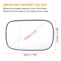 X Autohaux Car Rearview Left Driver Side Heated Mirror Glass Replacement W Backing Plate For Volvo Xc70 2003-2006 Xc90