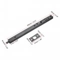 Uxcell Flush Bolt 12-inch Stainless Steel Security Door Guard Lever Action Latch Slide Lock 2 Pcs Black