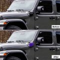 Cherocar For Jeep 4xe Electric Charging Ports Trim Cover Antidust Antiscrach Protector Wrangler 2021-2022 Carbon Fiber