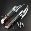 Httmt Mt205 Ttt004- Led Turn Signals Running Blade Mirror Compatible With Cbr600 900 929 954 1000rr Oval Shape