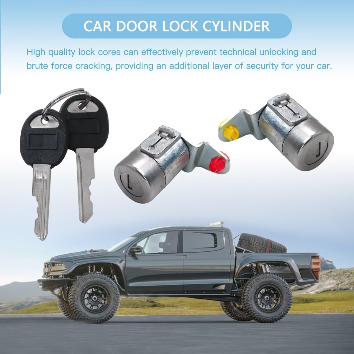 Dl1539 Dl19b D528a 2dlk4 Door Lock Cylinder Kit W Keys Replacement For Chevrolet K3500 1995 1999-2000