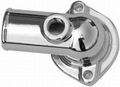 R9415 Chrome Water Neck For Big Block Ford 15 Degrees 1 5 In Id Hose With O Ring Steel Kit 