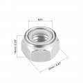 Uxcell M14 X 2mm Nylon Insert Hex Lock Nuts Carbon Steel White Zinc Plated Pack Of 10