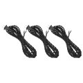 3 Pcs 6ft 18 2 Twisted Cloth Covered Lamp Cord Vintage Fabric Electrical Wire With Plug Stripped Ends Ready For Extension 