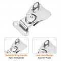 Uxcell Twist Latches Stainless Steel Spring Loaded Butterfly Latch For Toolbox Suitcases Wooden Box 2 4x1 5 3pcs