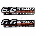 6 Liter Duramax Turbo Diesel Aluminum Emblems 5 Long Pair