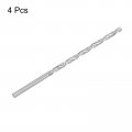 Uxcell 4pcs 6 5mmdia 200mm Length High-speed Steel Straight Round Shank Twist Drill Bit