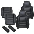 Secos Driver Passenger Side Bottom Top Armrest Leather Replacement Seat Covers Black Ford Excursion 2002-2005 For F250 F350 