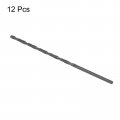 Uxcell High Speed Steel Lengthen Straight Shank Twist Drill Bit Fully Ground Black Oxide 3mm Diameter 85mm Total 55mm Length